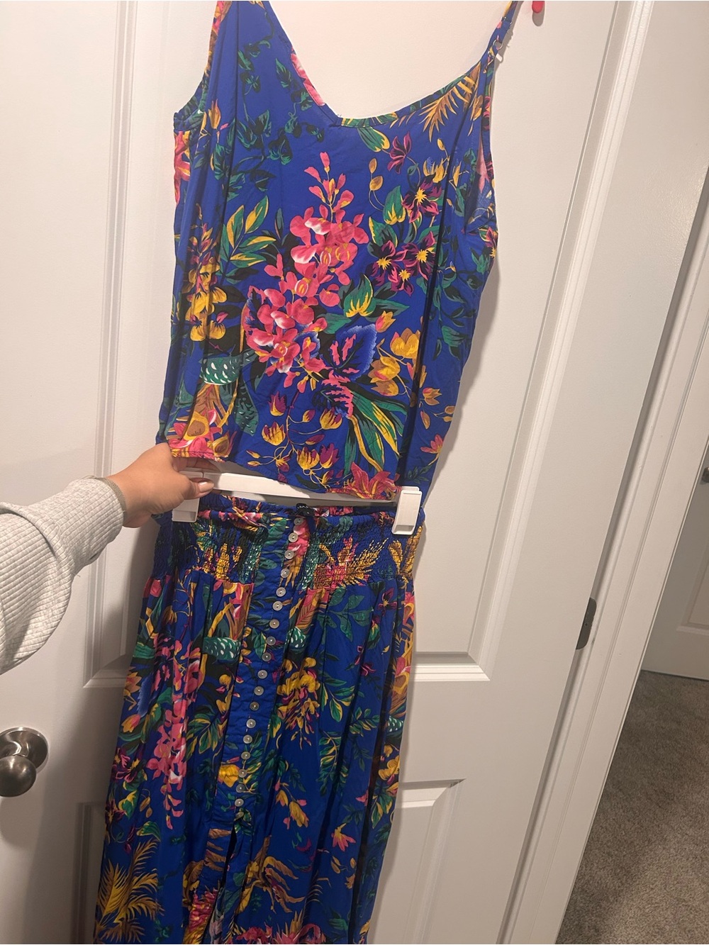 Floral Blue Matching Shirt/Shirt Large